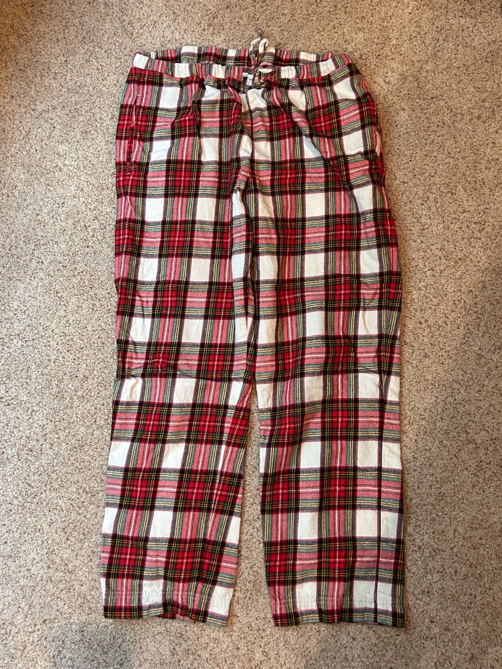 Aeropostale Red Green White Plaid Kids Joggers